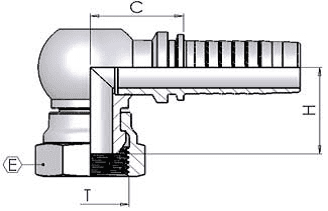1" BSP Female Compact 90 x 1" Hose
