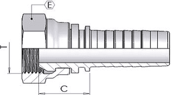 5/8" BSP Female Straight x 1/2" Hose