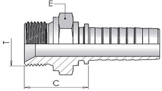 1" BSP Male Straight x 1" Hose