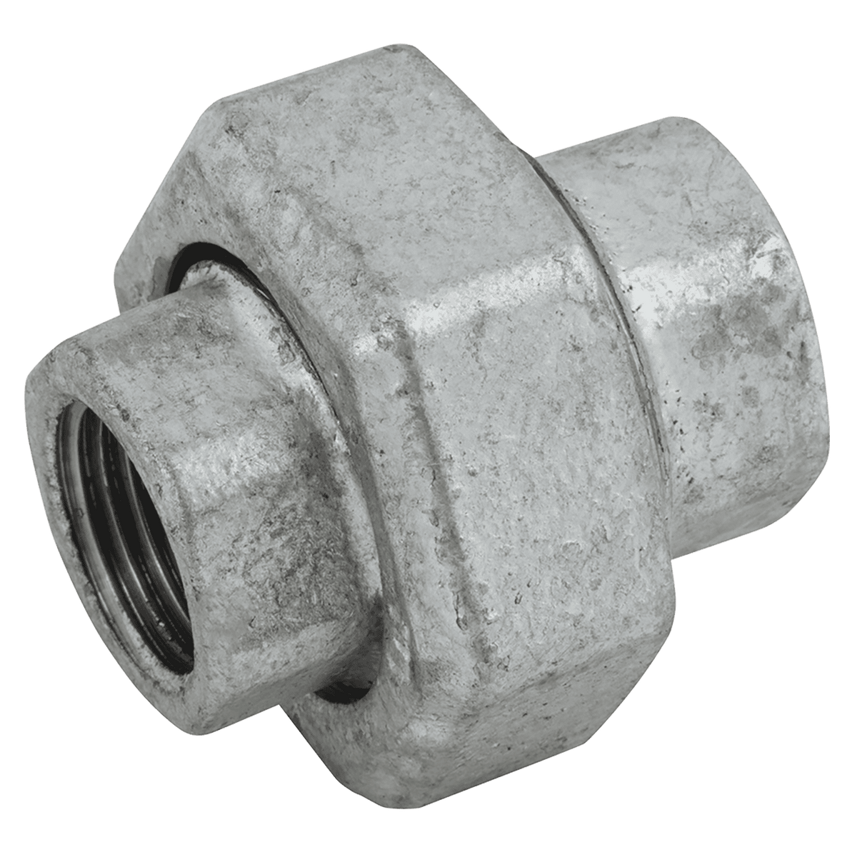 3/4" BSPP Female/Female Galvanised Malleable Equal Union