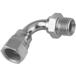1/2" BSPP x 1/2" BSPP Male/Female Swivel Swept Elbow