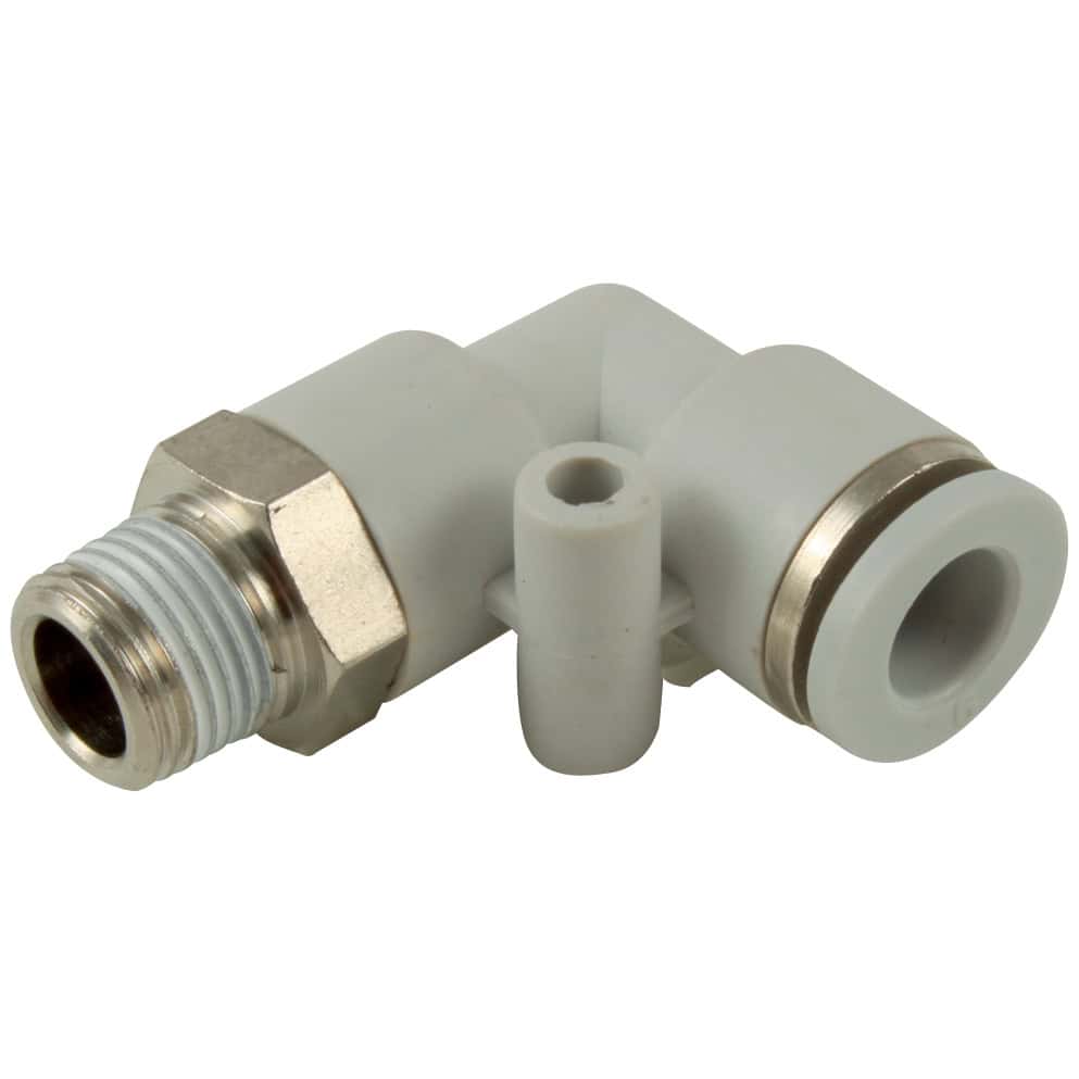 Push In Male Stud Swivel Elbow Tapered 1/8" BSPT x 6mm O/D