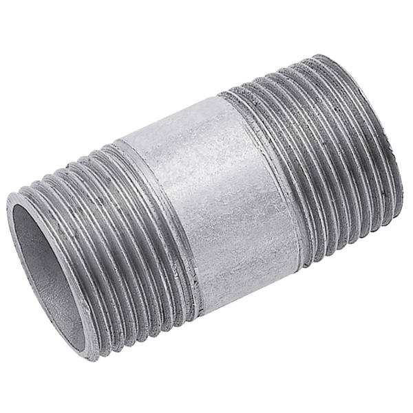 3/4" BSPT Male/Male Galvanised Malleable Iron Barrel Nipple