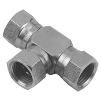 1/4" BSPP Female/Female/Female Stainless Steel Swivel Tee