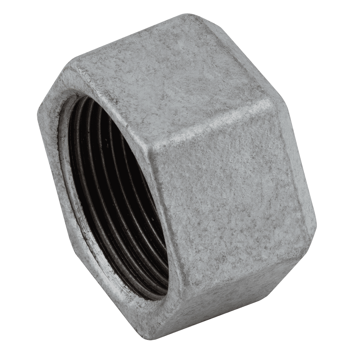 2" BSPP Female Galvanised Malleable Iron Hexagonal Cap