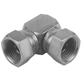 3/8" BSPP Female Swivel x 3/8" BSPP Female Swivel Compact Stainless Steel Elbow