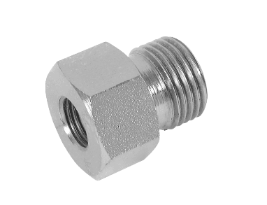 3/8" BSPP Male x 1/4" BSPP Female Fixed Gauge Adaptor