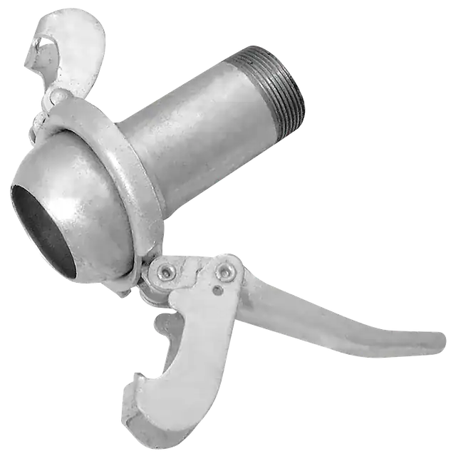 Lever Lock Bauer Type Male Coupling Half x BSPT Male Thread