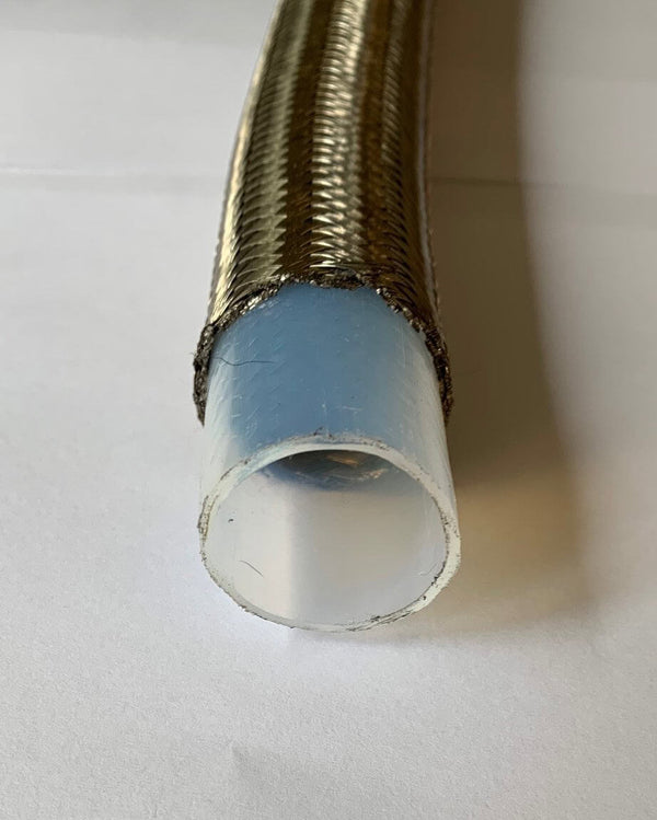 1/4" Smooth Bore PTFE c/w Single Stainless Steel Braid